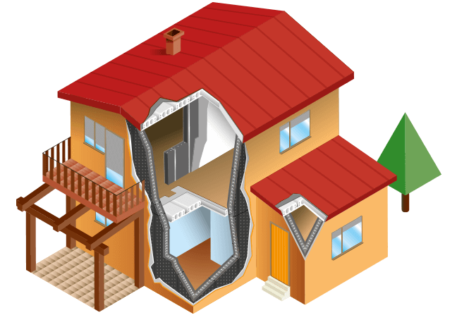 Mit dem Plastbau-Bausystem realisiertes Haus®